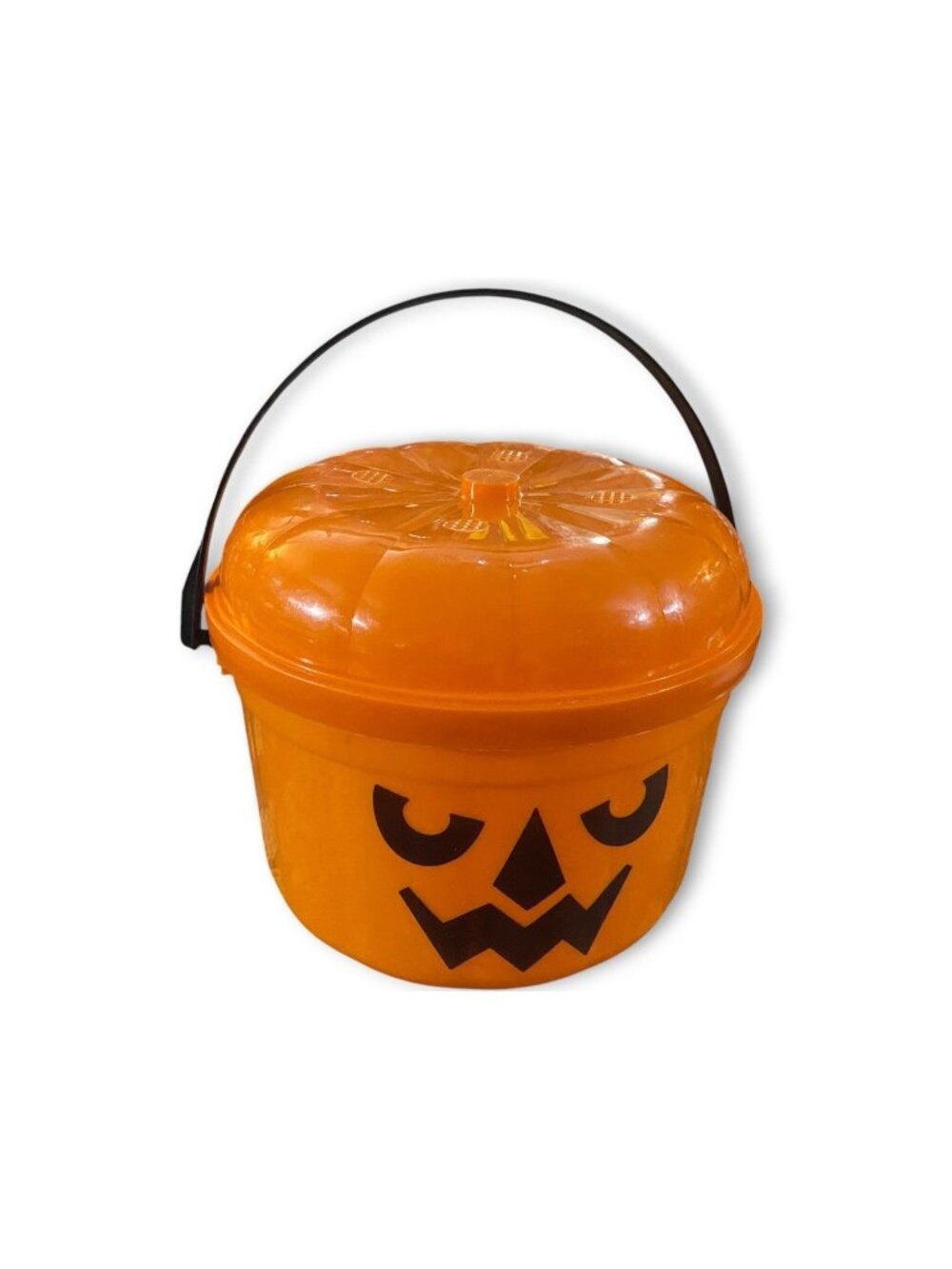 VTG 1985 McDonalds McGoblin Boo Bucket & Lid Halloween Scary Pumpkin Happy Meal